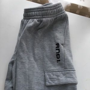 AND1 grey boyfriend sweatpants